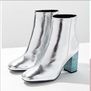 Urban Outfitters Silver Bootie